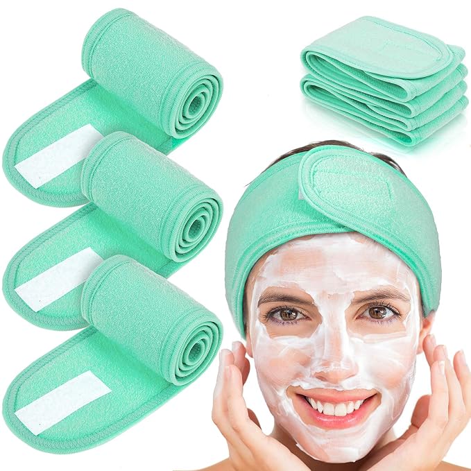 Whaline 4 PCS Spa Headband, Make up Hair Band, Stretch Terry Cloth Headband by Whaline