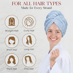 3 Pack Large Microfiber Hair Towel Wrap - Image 8