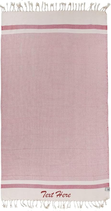 Personalized Embroidered Beach Towel | Throw Blanket, Easy Carry, Sand Free by LA%60HAMMAMFINELIVING