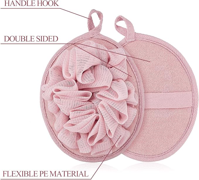 Boao 6 Pcs Bath Shower Pouf Sponge Mesh Pouf Shower Ball Exfoliating Body - Image 3