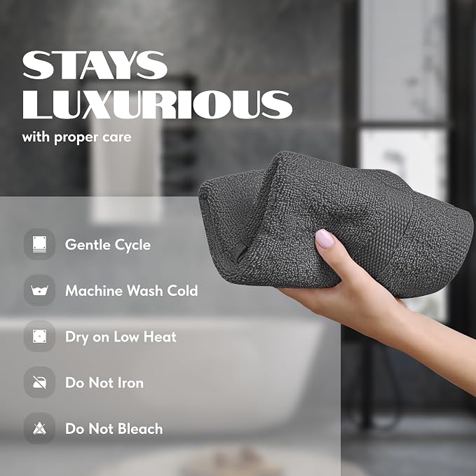 White Classic Gray Hand Towels for Bathroom Cotton Hand Towel Bulk for Gym - Image 6