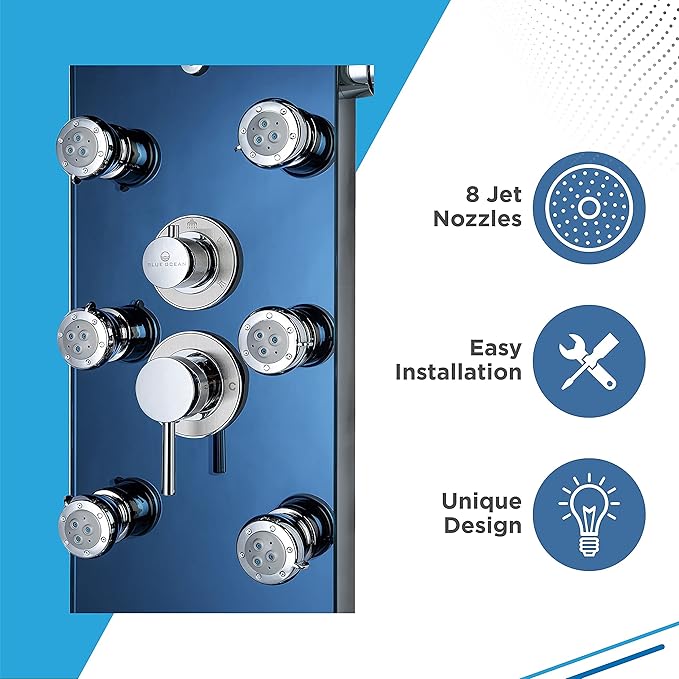 Blue Ocean 52" Stainless Steel SPS392H Shower Panel Tower System - Image 6