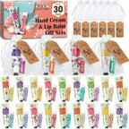 AZEN 30 Sets Bulk Gifts, Hand Cream and Lip Balm Bulk Set by AZEN