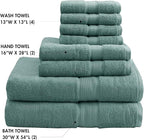 Madison Park 800GSM Bathroom Towel Set of 8 100% Cotton Bath Towel Set - Image 4