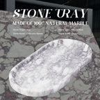 Koville Real Luxurious Marble Vanity Tray, Natural Stone Perfume Trays Jewelry - Image 2