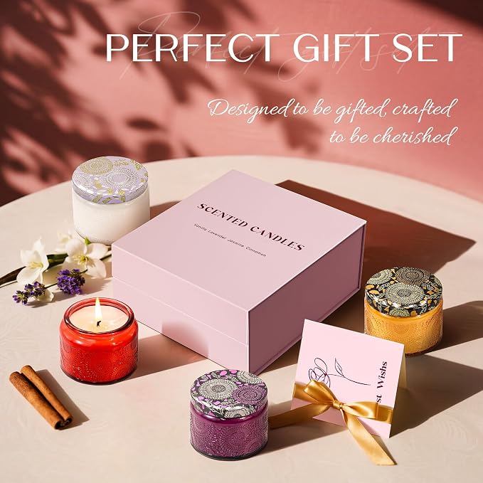 NORVENCE Candles for Women, Scented Candle Gift Set of 4, Scented Candles for - Image 5