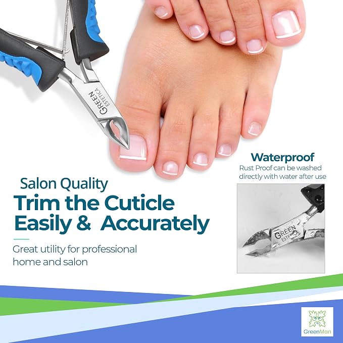 Cuticle Trimmer with Non-Slip Grip Handle Professional Stainless Steel Cuticle - Image 3
