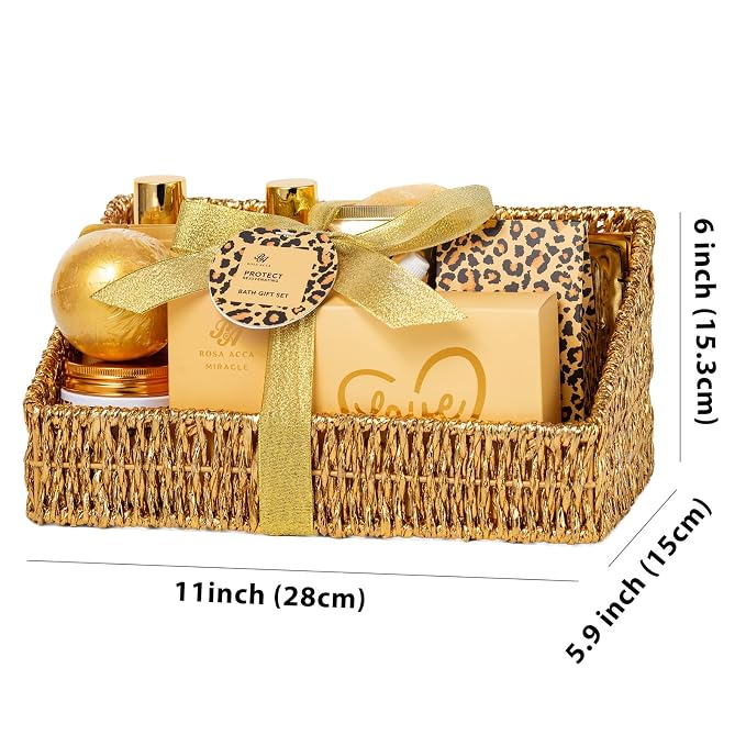 32 Pcs Mother's Day Gift for Mom, Honey & Almond Bath & Body Gift Basket for - Image 8