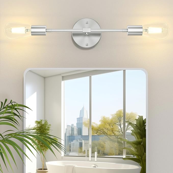 FadimiKoo 2-Light Brushed Nickel Vanity Lights by FadimiKoo