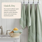 Springtree Home 100% Cotton Bath Towel Set of 4 | Super Soft & Absorbent - Image 3
