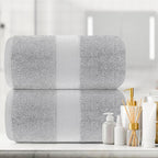 White Classic Luxury Bath Sheets Towels - Image 6