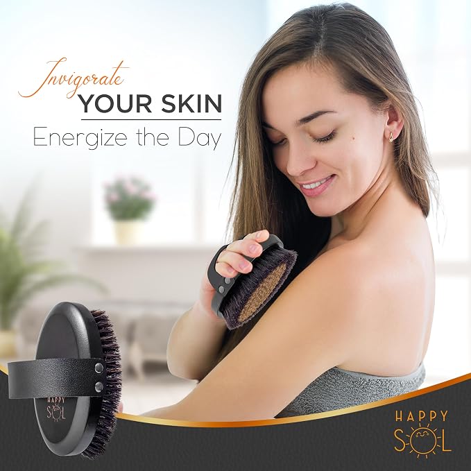 Copper Dry Brushing Body Brush for Lymphatic Drainage by HAPPY SOL - Image 7