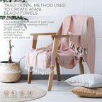 ATANI 69x35 in Oversized Turkish Beach Towel Set - Image 8
