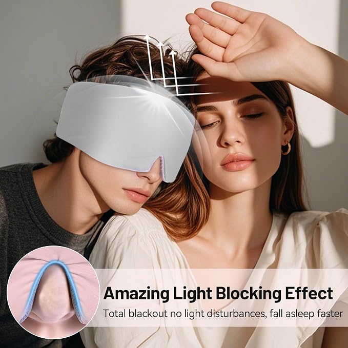 LOVE EYE Dual Side Sleep Mask, Ice Silk Eye Sleeping Mask & Blindfold - Image 3