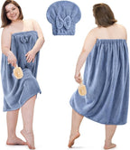 Xtinmee 2 Sets Plus Size Womens Wrap Towel by Xtinmee