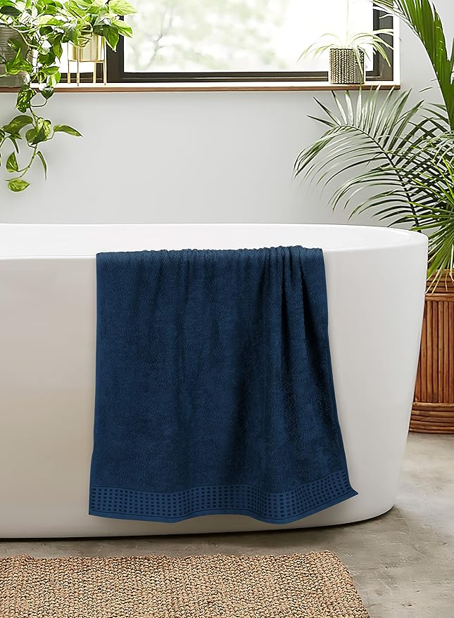GLAMBURG 100% Cotton 2 Pack Oversized Bath Towel Set 28x55 Inches, Ultra Soft - Image 5