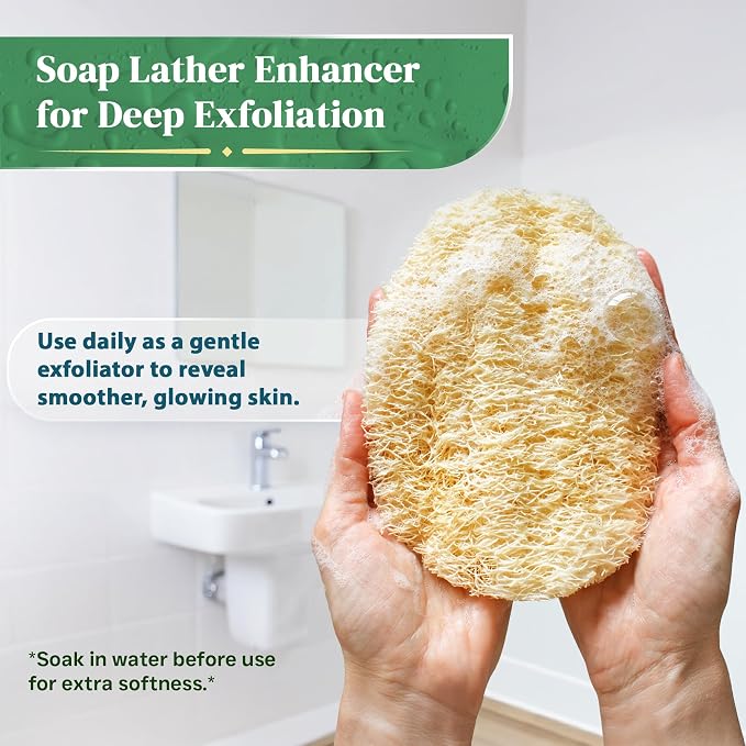 Natural Loofah Exfoliating Body Scrubber - Image 3