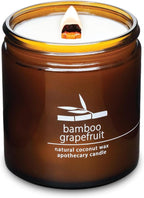 Hemlock Park Bamboo Grapefruit Apothecary Hand-Poured Scented Candle | by HemlockPark