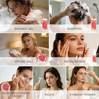 35 Pcs Valentines Day Gift for Women, Cherry Blossom Rose Bath and Body Basket - Image 6