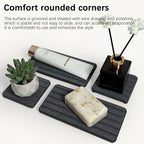 Set of 4 Bathroom Vanity Tray, Quick-Dry Diatomite Kitchen Tray - Image 5