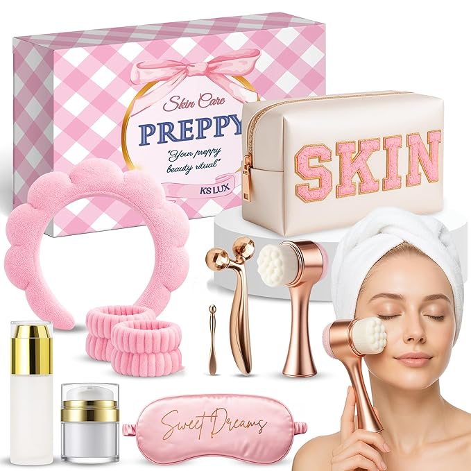Preppy skincare set women, cute skin care kit by Feelasgoodasyoulook