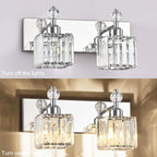 PRESDE Crystal 2 Light Bathroom Vanity Lights Chrom Bathroom Lights Fixtures - Image 6