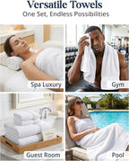 LANE LINEN 100% Cotton Bathroom Towel Set of 24 piece - Image 6