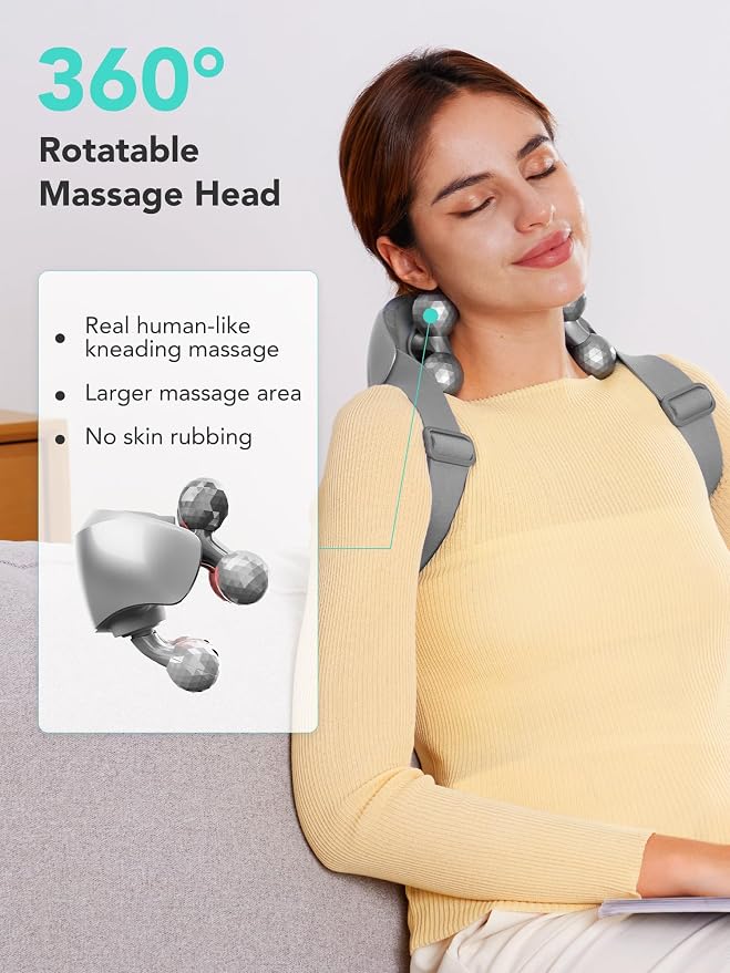 SKG Neck Massager for Pain Relief Deep Tissue Shiatsu Neck and Shoulder - Image 3