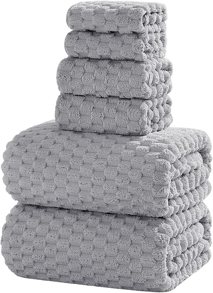Extra Large Bath Towel Set of 6, Oversized Bath Sheet Super Soft Highly by NALIVO