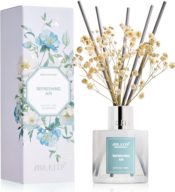 Airkeep Reed Diffuser Set, 3.38 fl oz by Airkeep