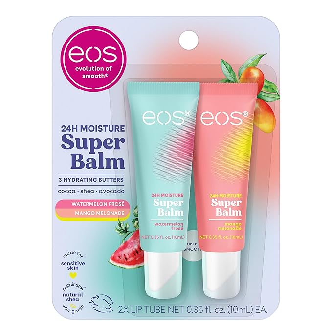eos 24H Moisture Super Balm- Watermelon Frosé & Mango Melonade, Lip Mask by eosproducts