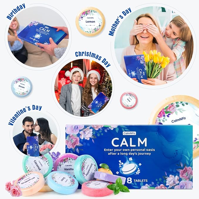 CalmNFiz Shower Steamers Aromatherapy 8 Pack – Gifts - Image 7