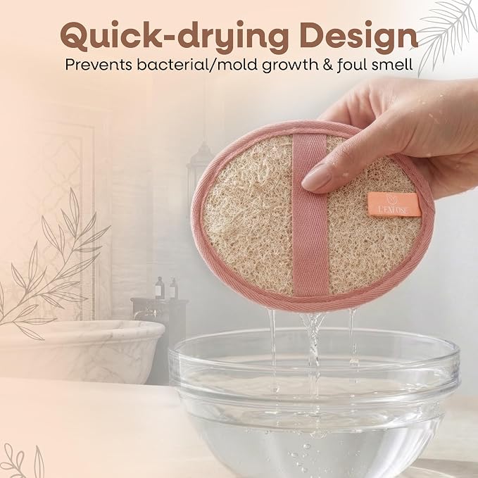 L'Exfose Organic Natural Loofah Body Scrubber - Image 4
