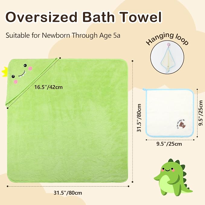 OFUSUY 6 PCS Baby Bath Towels, Baby Bath Towels - Image 6