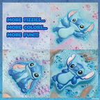 Stitch Bath Bombs for Kids, Fun Bright Rainbow Colors, Raspberry Scented for - Image 3