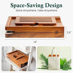 Teak Bathtub Tray, Bath Caddy - Image 5