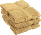 Superior Egyptian Cotton Pile Face Towel/Washcloth Set of 6, Ultra Soft Luxury by SUPERIOR