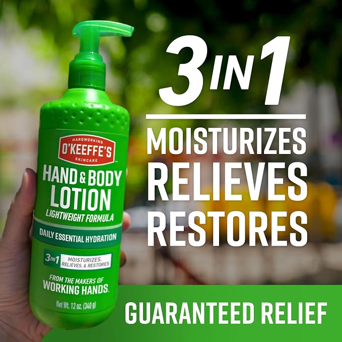 O'Keeffe's Hand and Body Lotion - 12 oz Pump - Daily Essential Hydration - Image 5