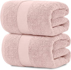 White Classic Pink 650 GSM Cotton Bath Sheet Towel by WhiteClassic