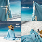 Turkish Beach Towel Oversized Clearance XL 40x71- Sand Free - Image 2