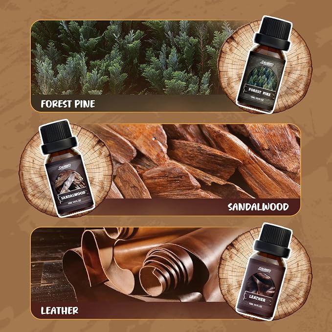 SALUBRITO Woody Fragrance Oils Set, Wood Essential Oil Set - Image 3