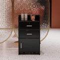 SSLine Modern Salon Station Black Floor Stand Styling Sation Wood Salon Cabinet by SSLine