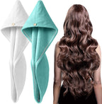YFONG 2 Pack Microfiber Hair Towel Wrap by YFONG