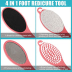 Foot File Callus Remover-2 Pcs 4 in 1 Foot Scrubber Dead Skin Remover - Image 2