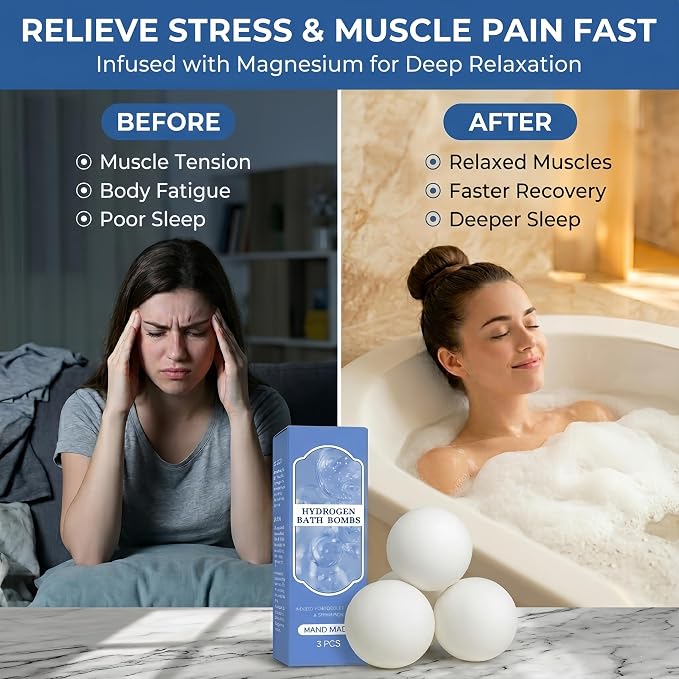 Magnesium Bath Bombs – Epsom Salt & Hydrogen Water Soak - Image 4
