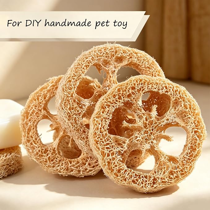 Natural Loofah Slices Cuts for Soap Making-20 Pack Organic Luffa Loofa Sponges - Image 3