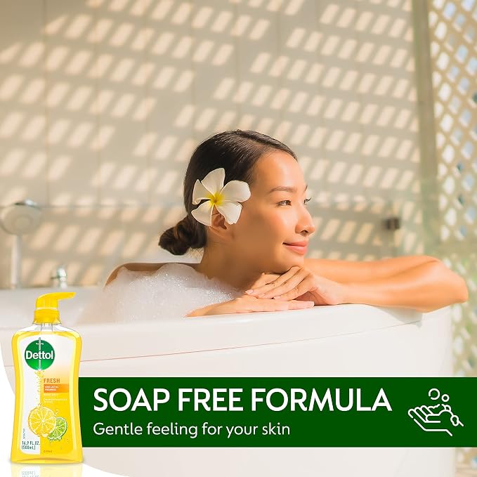 Dettol Fresh Body Wash and Shower Gel, Fresh Yuzu Citrus Scent Body Wash - Image 7