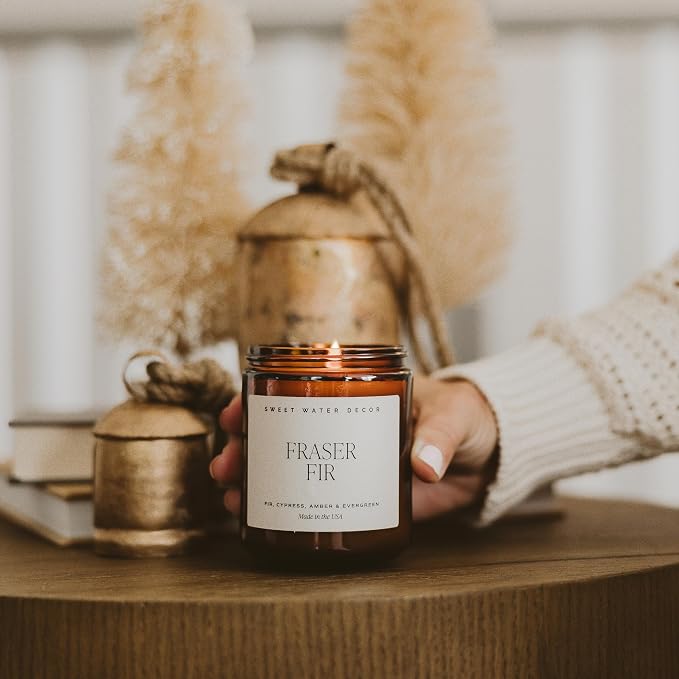 Sweet Water Decor Fraser Fir Christmas Candles - Image 6