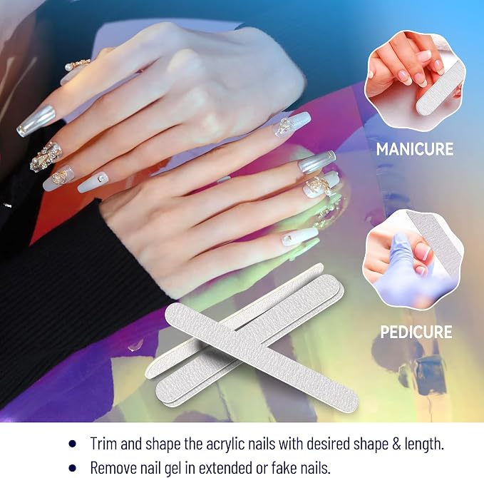 Disposable Zebra Nail Files 80/100 Grit 5 Inch Double Sided Emery Boards - Image 6