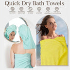 VitalCozy Set of 6 Large Bath Towels - Image 4
